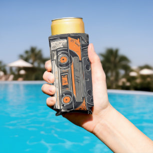 Retro Mixtape Cassette Can Cooler