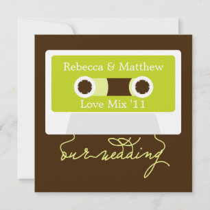 Retro Mixtape Wedding Invitation