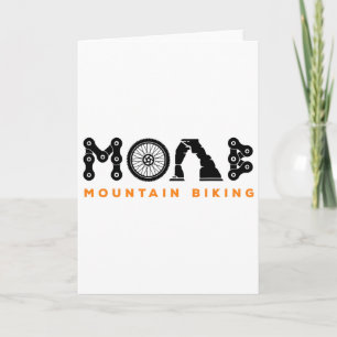 Retro Moab Utah Souvenir Mountain Biking Mtb Trail Card