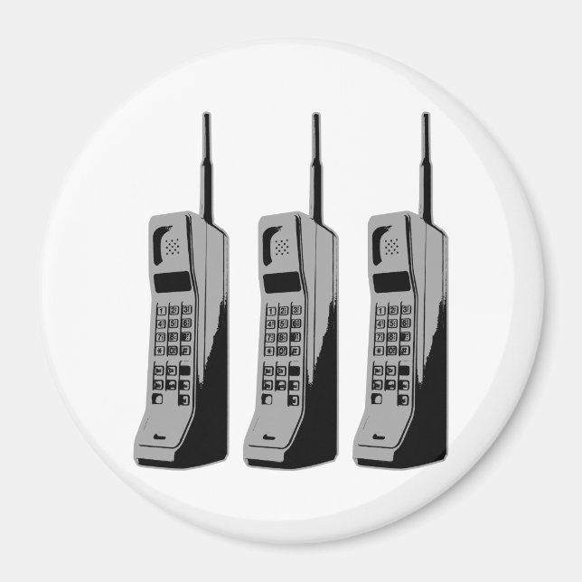 Retro Mobile Phone Graphic Magnet (Front)