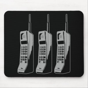 Retro Mobile Phone Graphic Mouse Mat