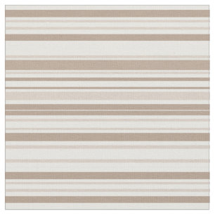 Retro Mocha Brown & Taupe Bold Vertical Stripes Fabric