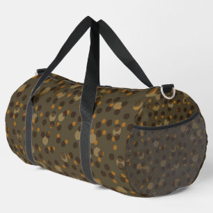 Retro Mocha Latte 1970s Bubble Dream Duffle Bag