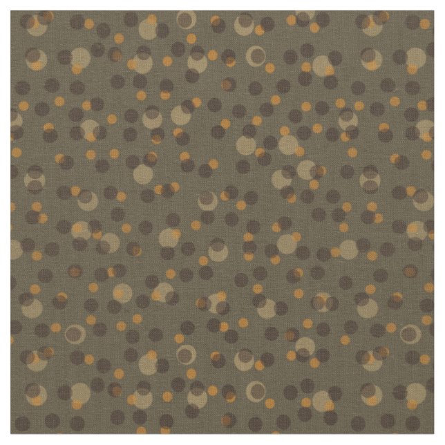Retro Mocha Latte 1970s Bubble Dream   Fabric (Close Up)