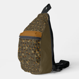 Retro Mocha Latte 1970s Bubble Dream Sling Bag