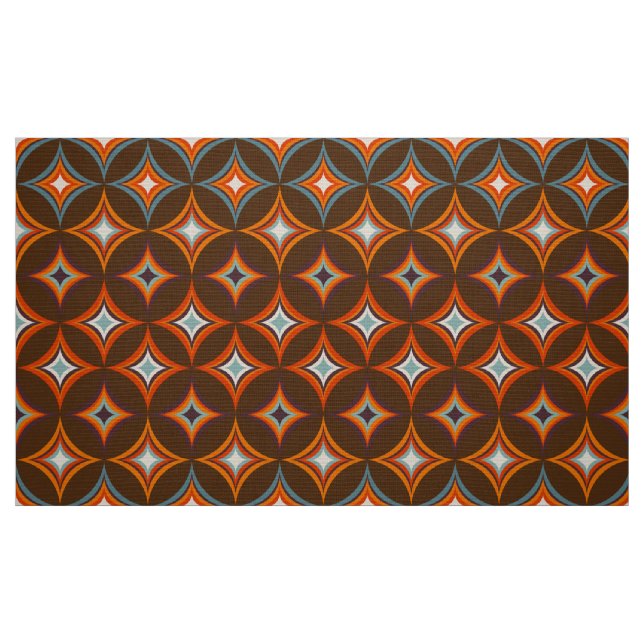 retro mod 60s 70s flower fabric pattern (Fat Quarter)