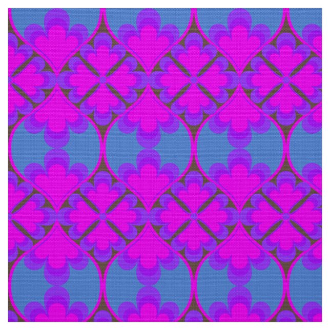 retro mod 60s 70s flower fabric pattern (Swatch)