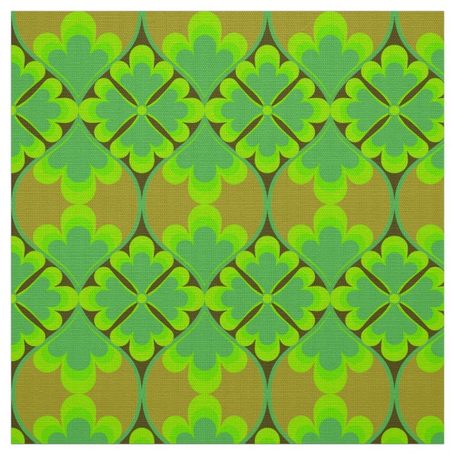 retro mod 60s 70s flower fabric pattern (Swatch)