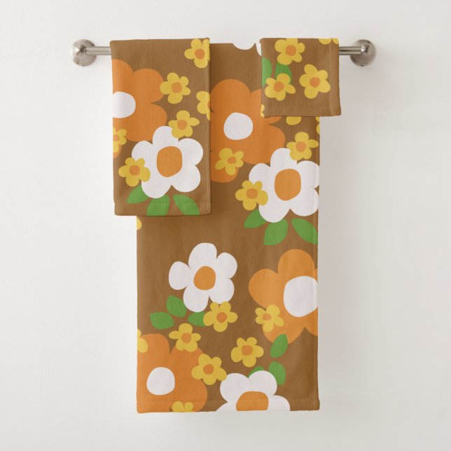 Retro mod 60s 70s towel set (Insitu)