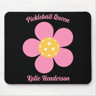 Retro Mod 70s Ckleball Flower D  Mouse Mat