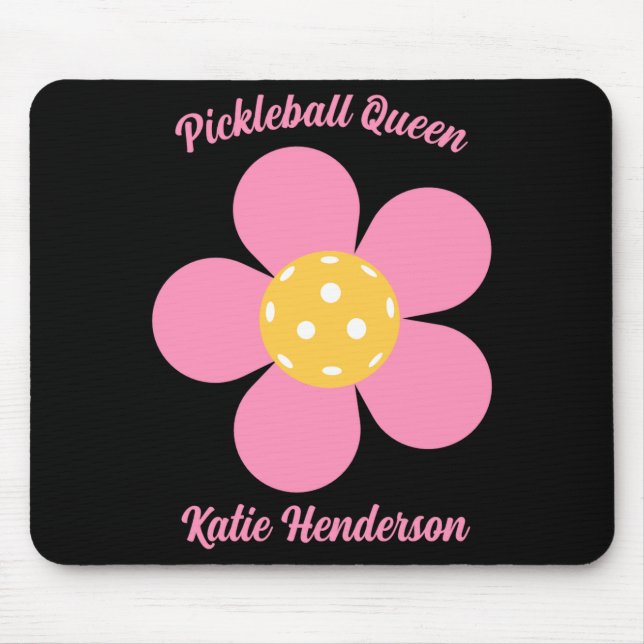 Retro Mod 70s Ckleball Flower D  Mouse Mat (Front)