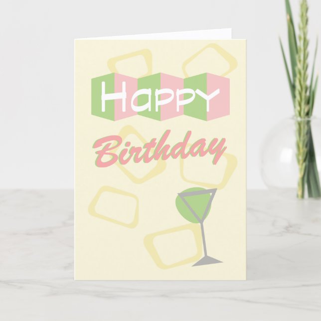Retro Mod Birthday Card (Front)