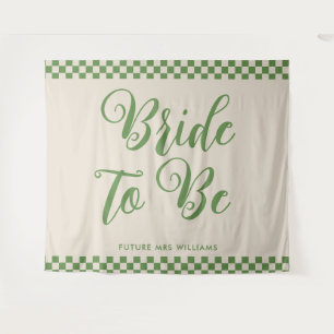 Retro Mod bride to be Bridal Shower Backdrop Tapestry