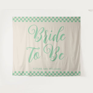 Retro Mod bride to be Bridal Shower Backdrop Tapestry