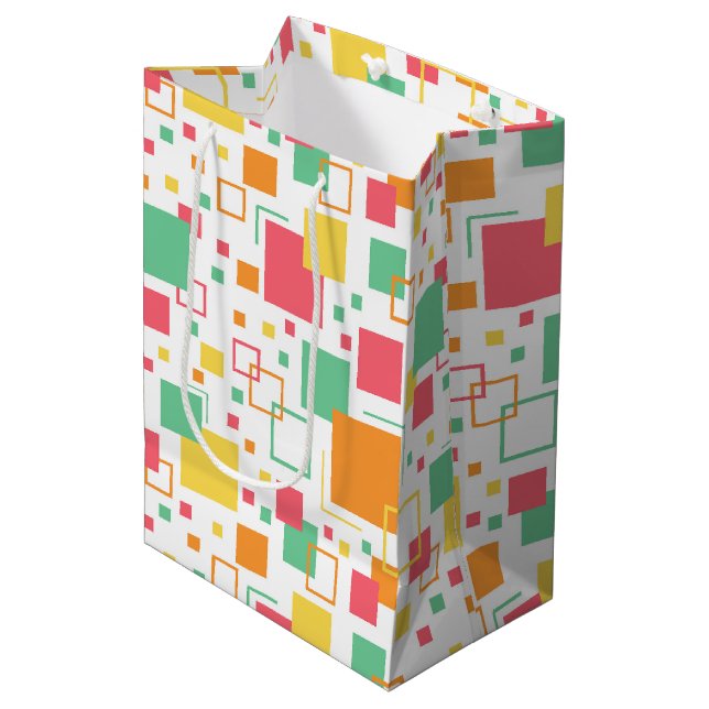 Retro Mod Citrus Medium Gift Bag (Front Angled)