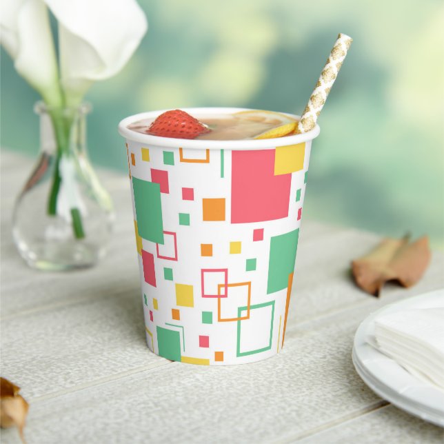 Retro Mod Citrus Paper Cups (Insitu)