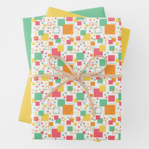 Retro Mod Citrus Wrapping Paper Sheet
