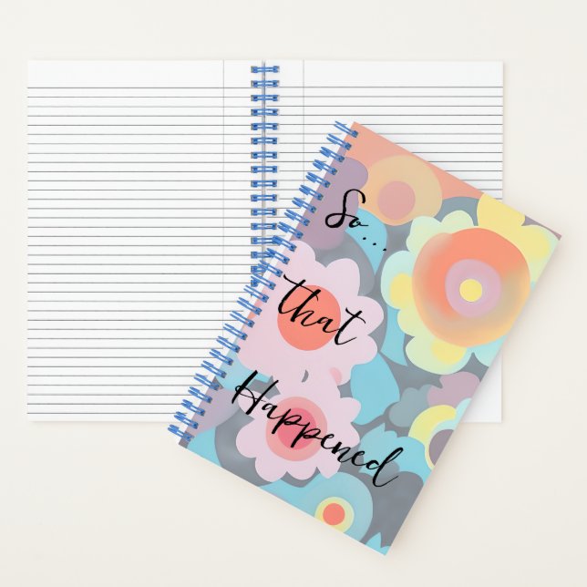 Retro mod flowers custom journal (Inside)