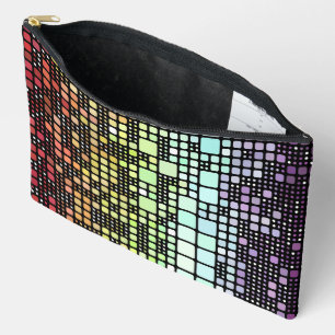 Retro Mod Geometric Groovy Funky Neurogender Pride Accessory Pouch