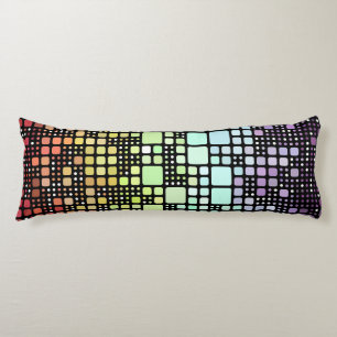 Retro Mod Geometric Groovy Funky Neurogender Pride Body Cushion