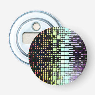 Retro Mod Geometric Groovy Funky Neurogender Pride Bottle Opener