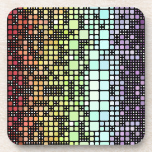 Retro Mod Geometric Groovy Funky Neurogender Pride Coaster