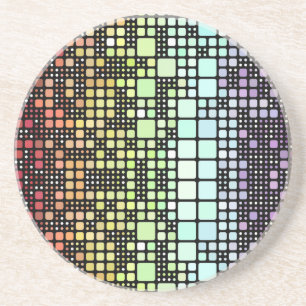 Retro Mod Geometric Groovy Funky Neurogender Pride Coaster