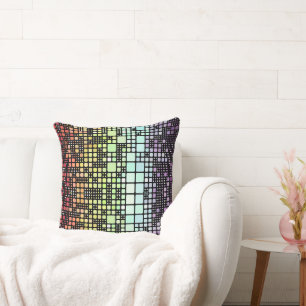 Retro Mod Geometric Groovy Funky Neurogender Pride Cushion