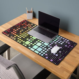 Retro Mod Geometric Groovy Funky Neurogender Pride Desk Mat