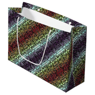 Retro Mod Geometric Groovy Funky Neurogender Pride Large Gift Bag