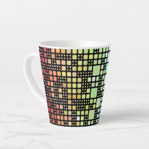 Retro Mod Geometric Groovy Funky Neurogender Pride Latte Mug