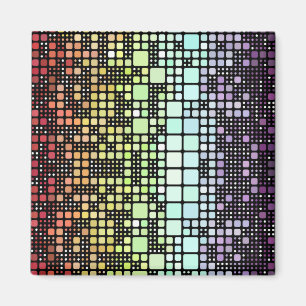 Retro Mod Geometric Groovy Funky Neurogender Pride Magnet