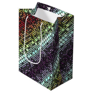 Retro Mod Geometric Groovy Funky Neurogender Pride Medium Gift Bag