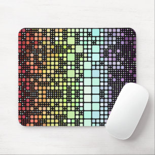 Retro Mod Geometric Groovy Funky Neurogender Pride Mouse Mat