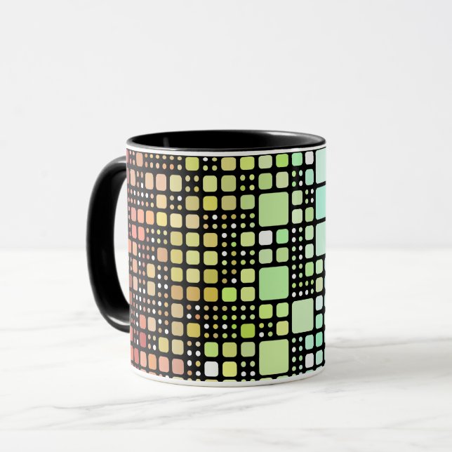 Retro Mod Geometric Groovy Funky Neurogender Pride Mug (Front Left)
