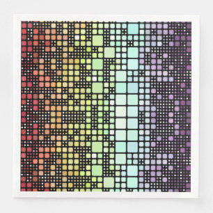 Retro Mod Geometric Groovy Funky Neurogender Pride Napkin