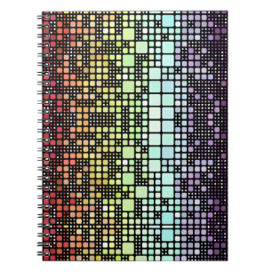 Retro Mod Geometric Groovy Funky Neurogender Pride Notebook