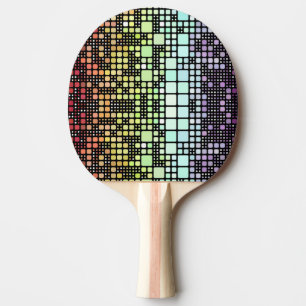 Retro Mod Geometric Groovy Funky Neurogender Pride Ping Pong Paddle