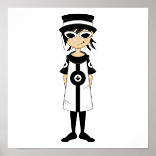 Retro Mod Girl Print