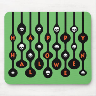 Retro Mod Happy Halloween Mouse Mat