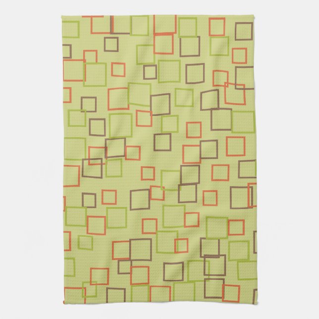 Retro Mod Lime Kitchen Towel (Vertical)