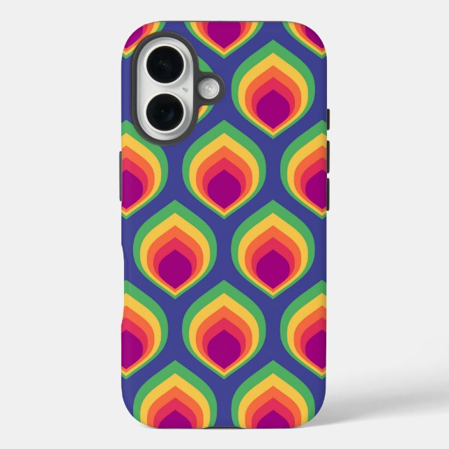 Retro Mod Pattern Case-Mate iPhone Case (Back)