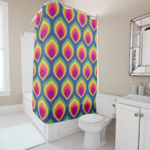 Retro Mod Pattern Shower Curtain