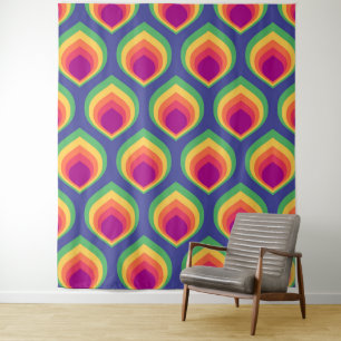 Retro Mod Pattern Tapestry
