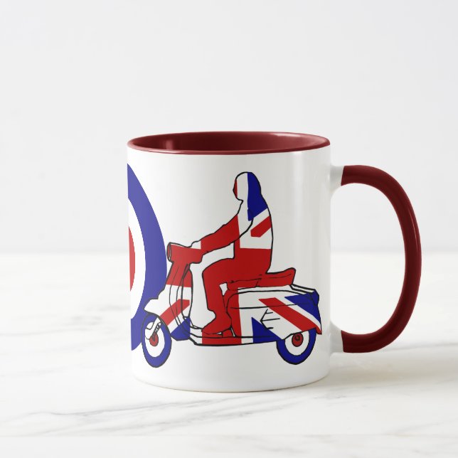 Retro Mod Scooter Boy UK Mug (Right)