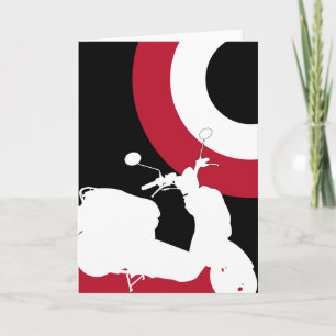 Retro Mod Scooter Card