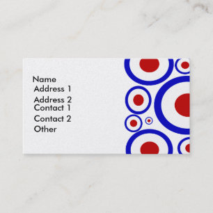 Retro Mod sixties circle pattern Business Card