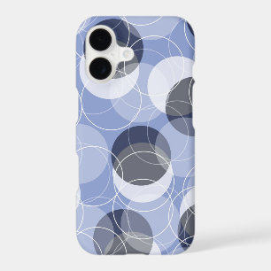 Retro Mod Skinny Rings Blue Pattern Art Phone Case