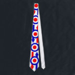 Retro Mod target and Arrows design Tie<br><div class="desc">Retro mod target and arrows design in red and blue,  ideal gfashion gift for any lover of sixties mod or scooter culture</div>