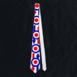 Retro Mod target and Arrows design Tie<br><div class="desc">Retro mod target and arrows design in red and blue, ideal gfashion gift for any lover of sixties mod or scooter culture</div>